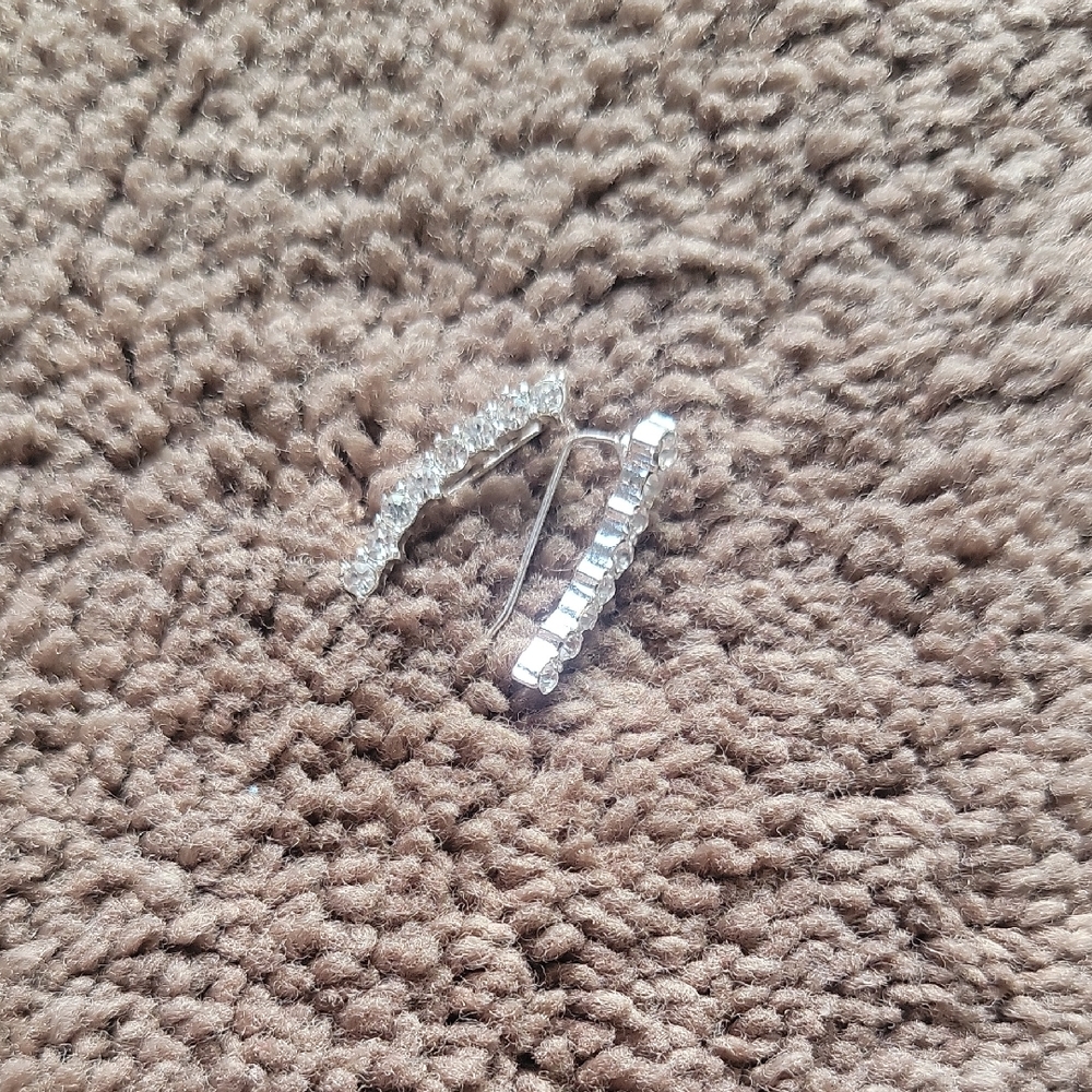 Elegant Silver Crystal Earrings
